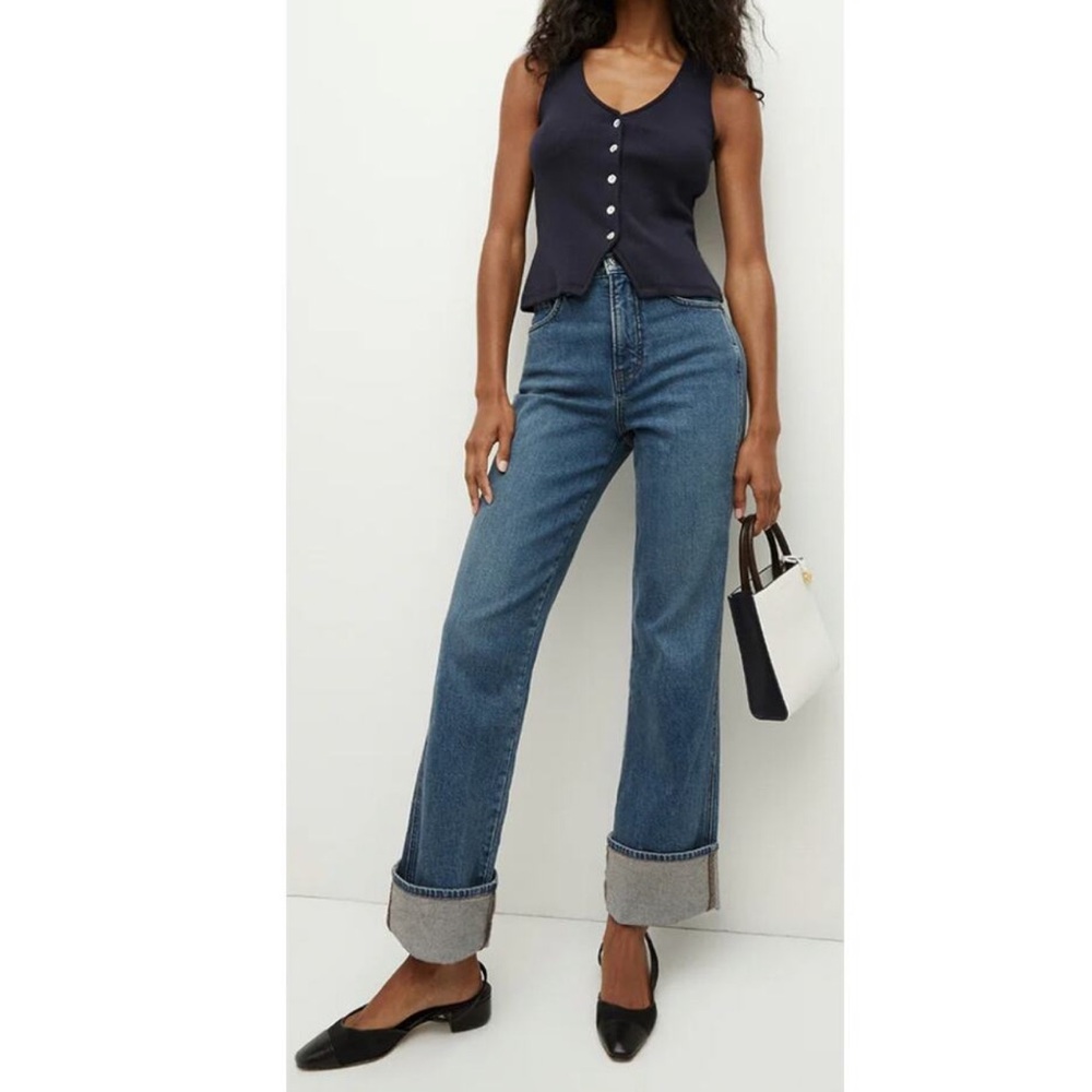 Veronica Beard Blue Wide Leg Jeans
